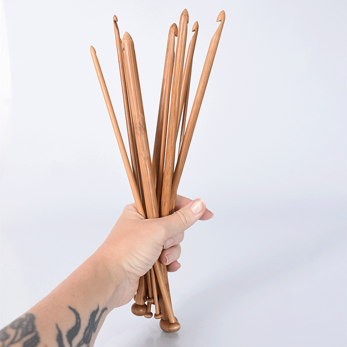 Agulha Para Crochê Tunisiano Bambu Eco Made By You