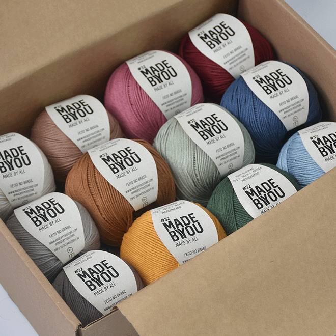 Kit Coleção Colors Fio Para Amigurumi Vegan Algodão 70g