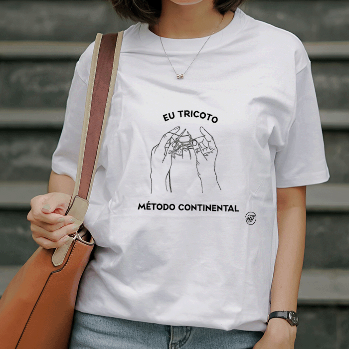 100% Cotton T-shirt I Knit Continental Method by Cris Bertoluci