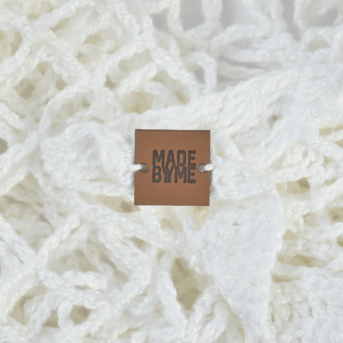 Faux Leather Tag Made By Me - 5 units