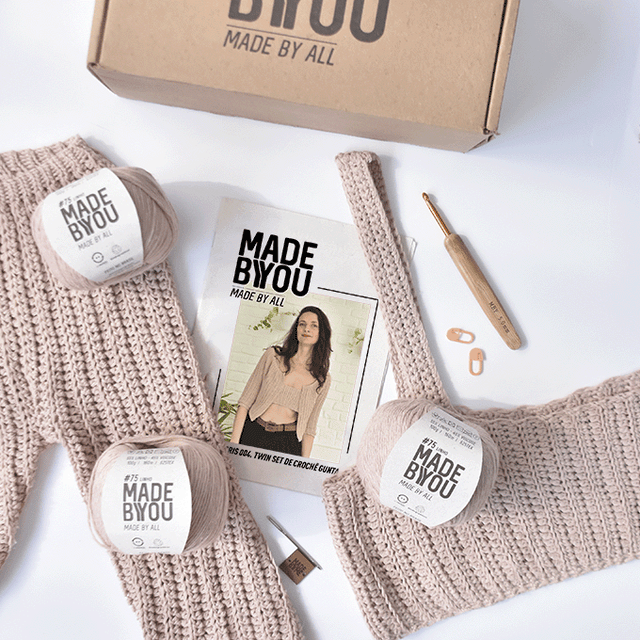 Kit de Ganchillo Twin Set Gunta por Cristiane Bertoluci