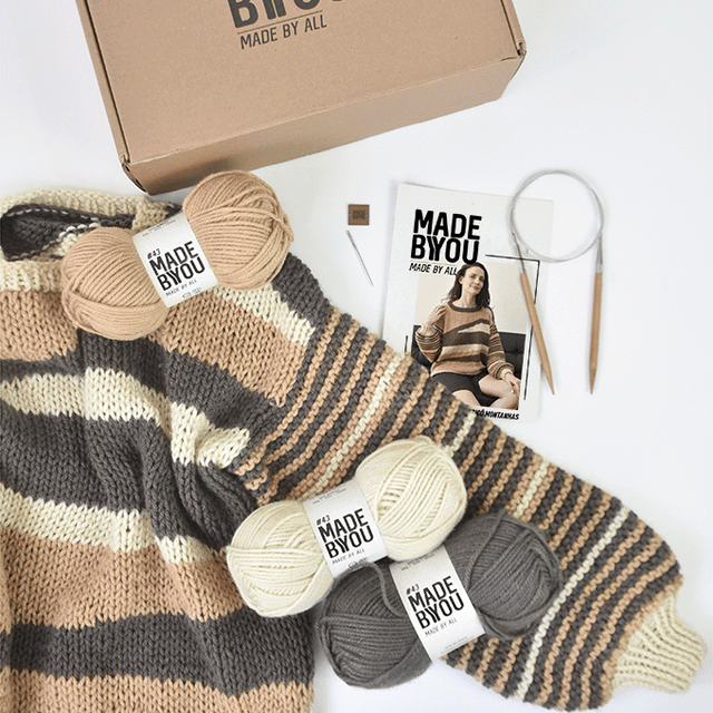Kit de Tricô Blusa Montanhas por Cristiane Bertoluci