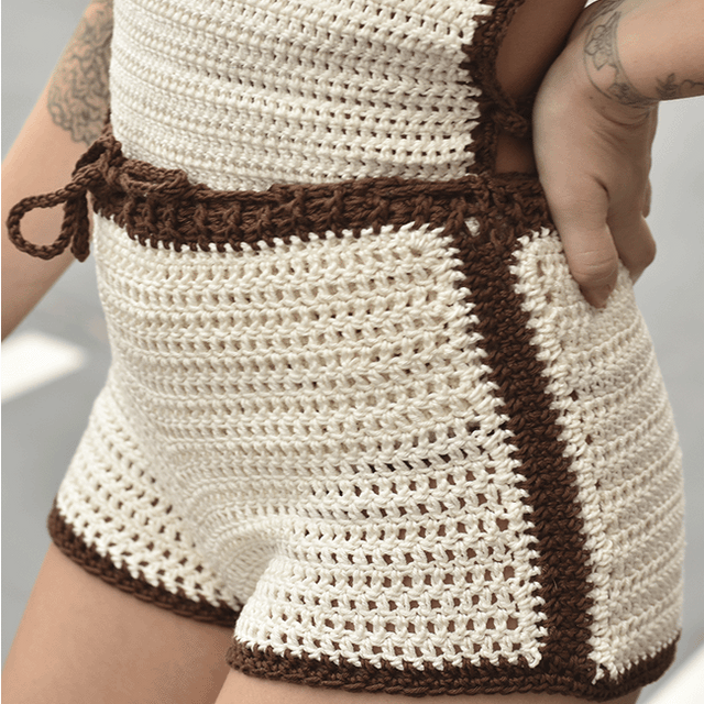 Kit de Crochê Short Sport Por Ponto Luz