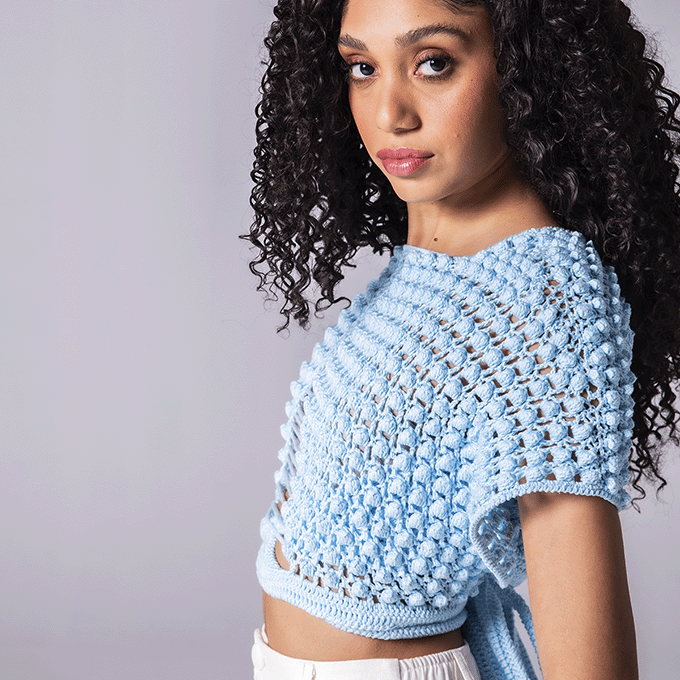 Kit de Crochet Blusa Corta por David Lee