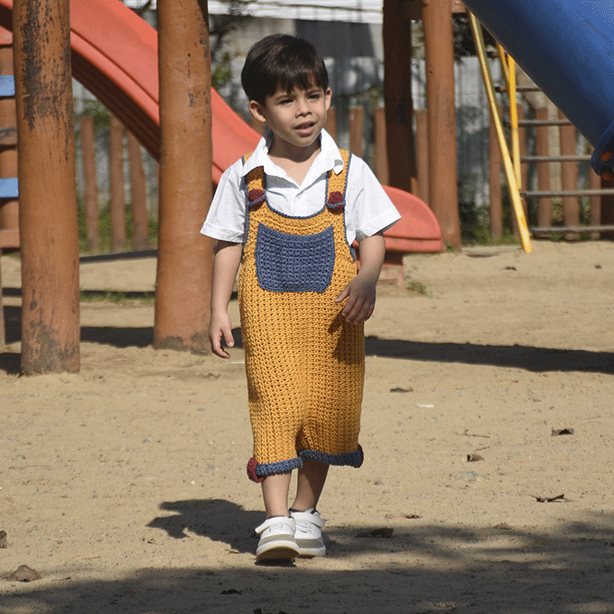 Kit de Ganchillo Peto Infantil por Camila Giulia
