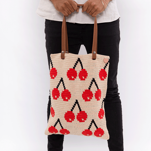 Kit de ganchillo Bolso Cereza por Molla Mills