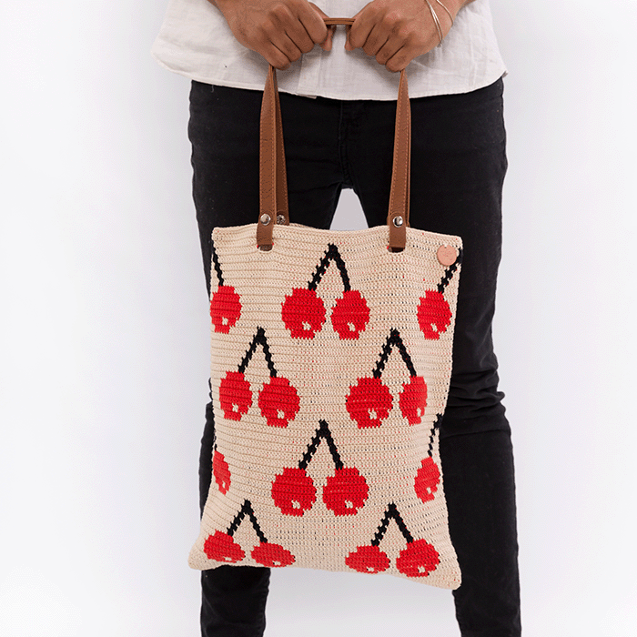 Kit de ganchillo Bolso Cereza por Molla Mills