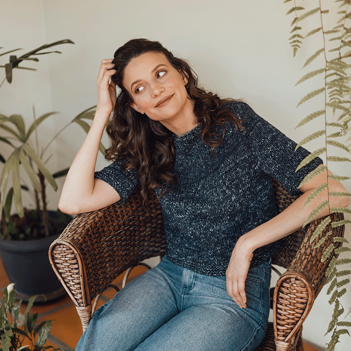 Kit de tejido Top Down Blusa Jane por Cristiane Bertoluci