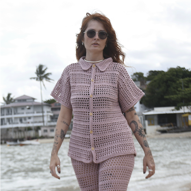 Kit de Crochê Camisa Por Carol Weiss Fluir