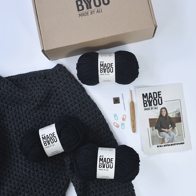 Kit Suéter de Crochê Top Down Por Marina Bauler