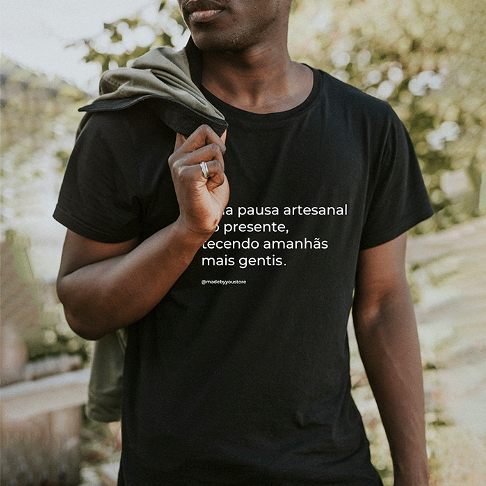 Camiseta Algodão Orgânico Pausa Artesanal