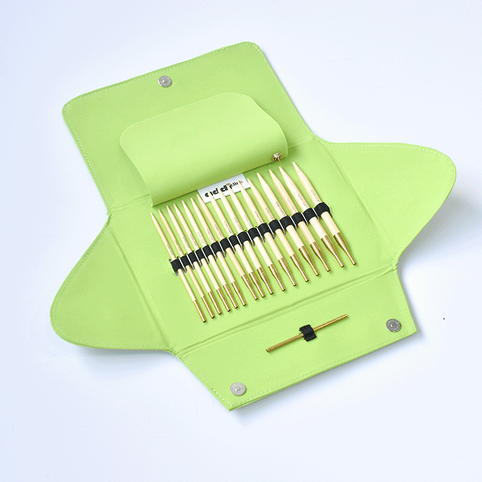 Addi Kit de Agulhas Circulares Para Tricô Bamboo