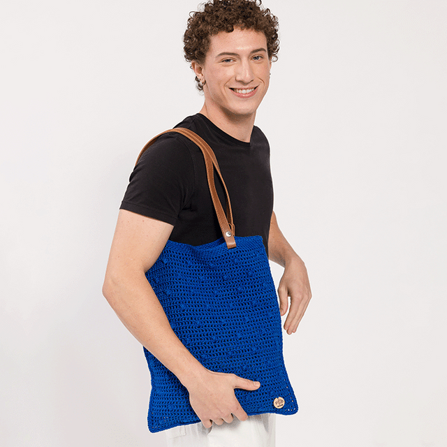 Kit de Crochê Sacola Poppari Por Molla Mills