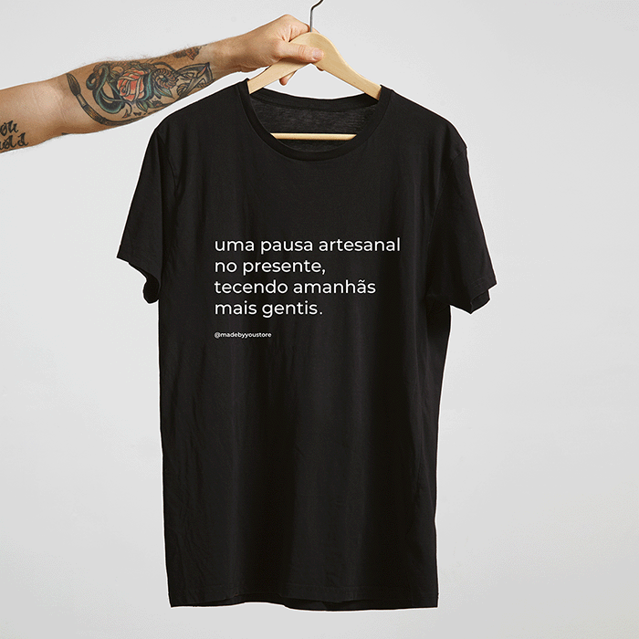 Camiseta Algodão Orgânico Pausa Artesanal