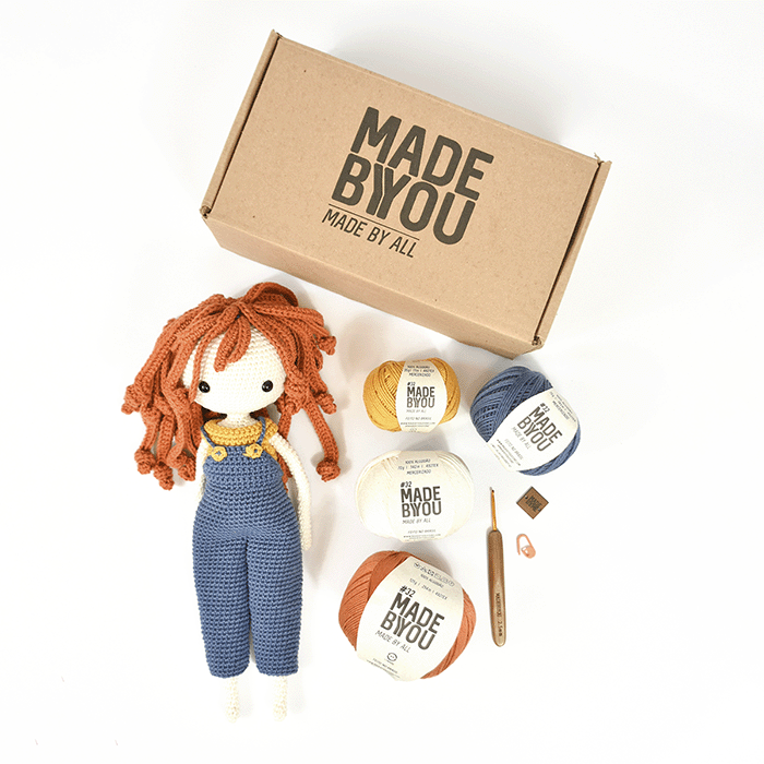 Kit Amigurumi Boneca Cabelo Ondulado Made By You