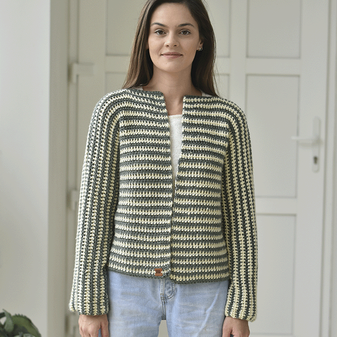 Kit de Crochê Cardigã Por Marina Bauler