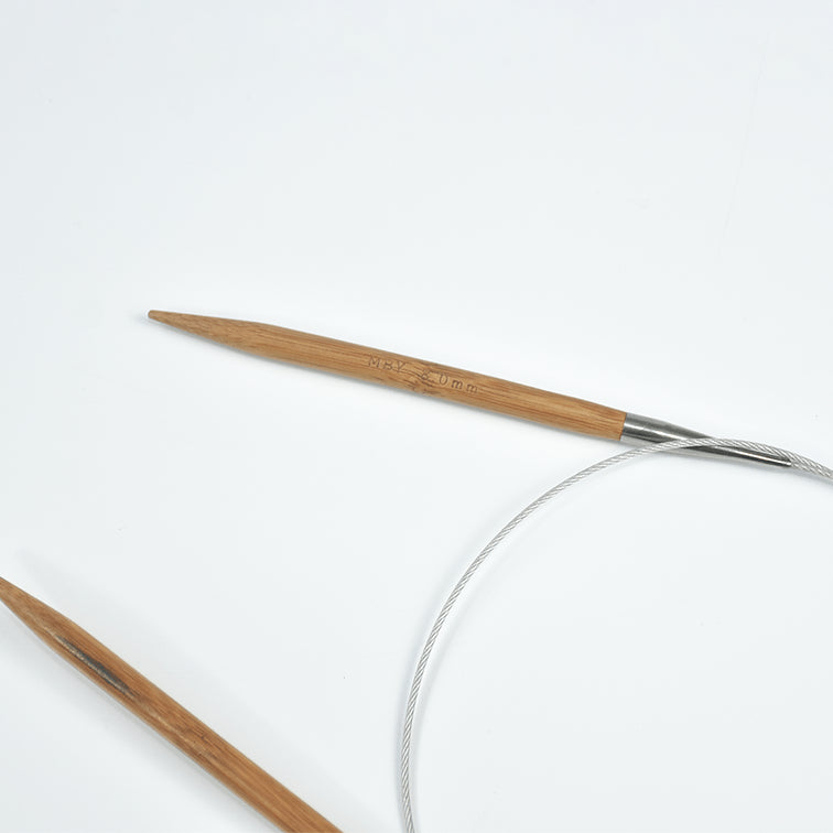 Agulha Para Tricô Circular Bambu Made By You_100cm