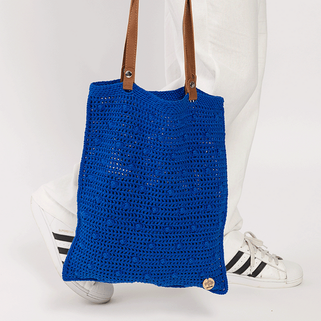 Kit de Crochê Sacola Poppari Por Molla Mills