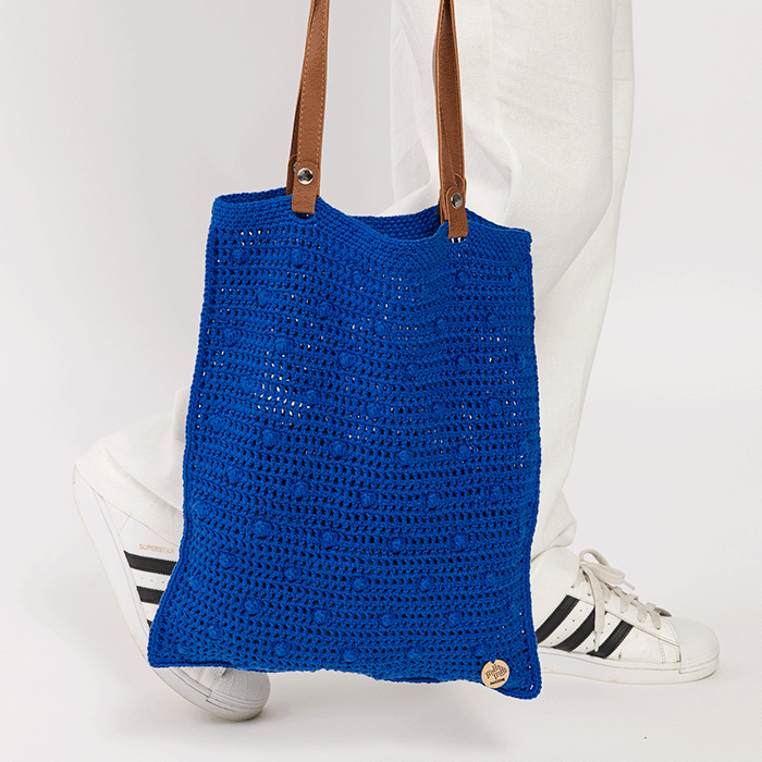 Kit de Crochê Sacola Poppari Por Molla Mills
