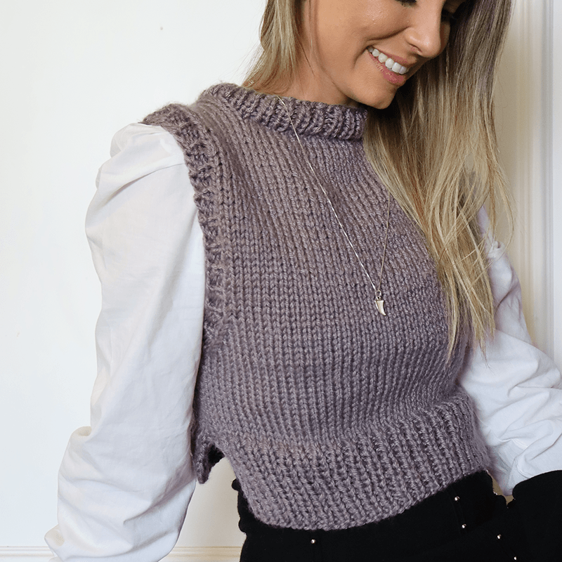 Kit de Tricô Colete Hygge por Woolhool