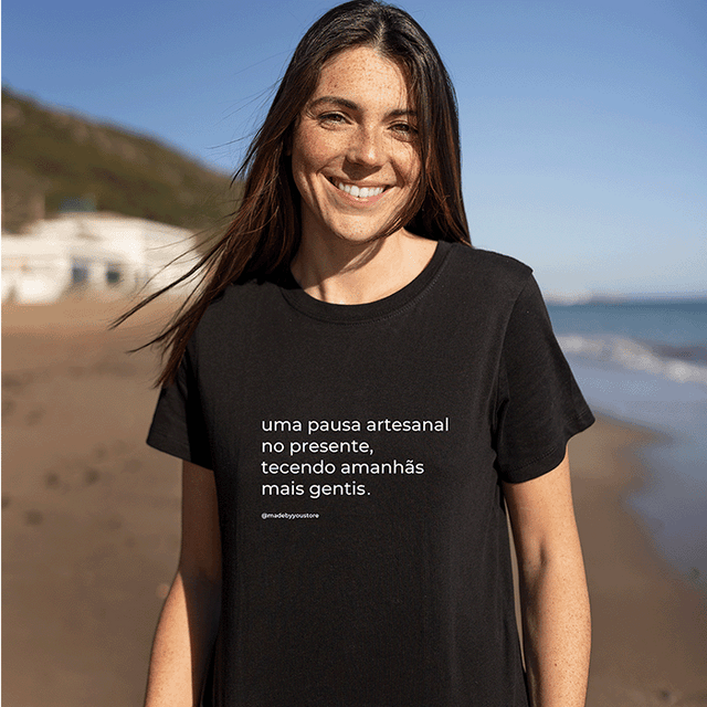 Camiseta Algodão Orgânico Pausa Artesanal