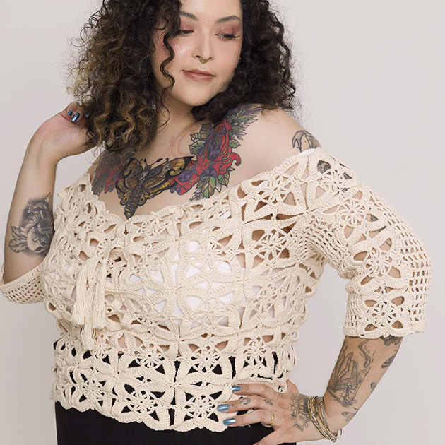Crochet Kit Organic Cotton Squares Blouse