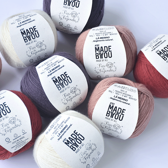 Fio 91 Lã Merino Worsted Tingimento Natural Fios da Fazenda