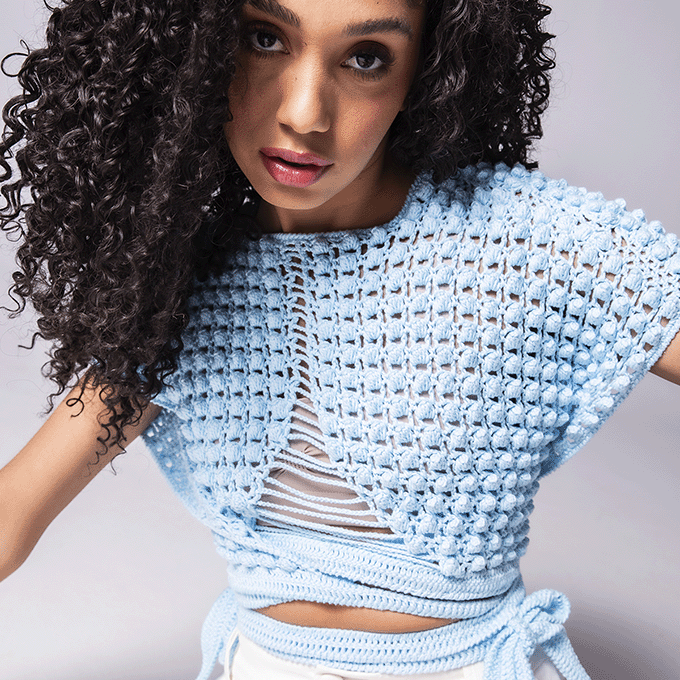 Kit de Crochet Blusa Corta por David Lee