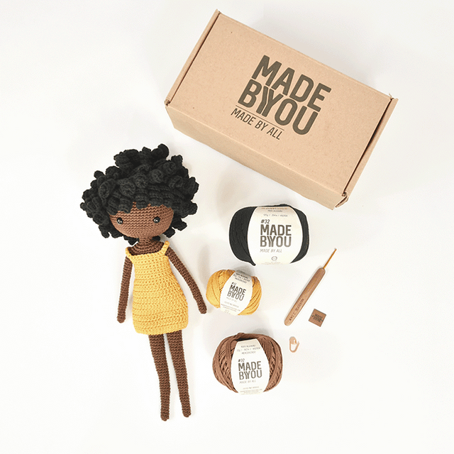 Kit Amigurumi Boneca Cabelo Crespo Made By You