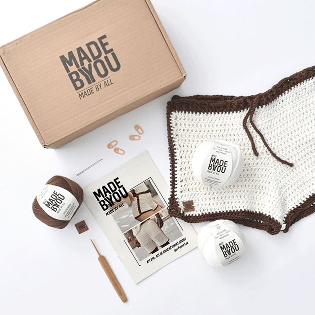 Kit de Crochê Short Sport Por Ponto Luz