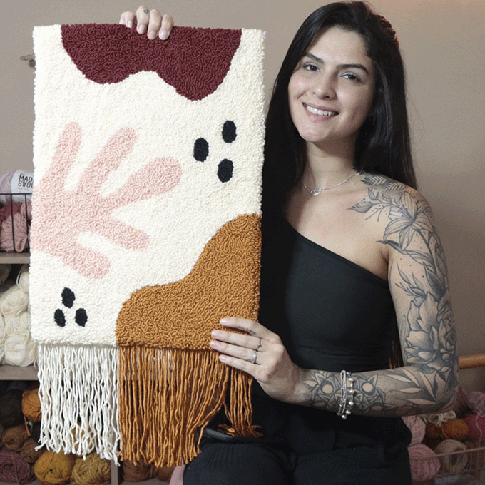 Organic Punch Needle Tapestry Kit by Raíssa Brito