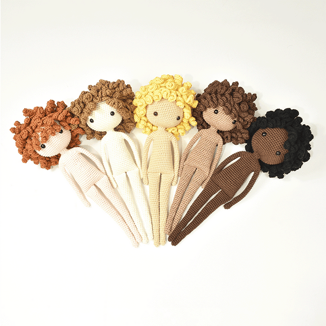 Kit Amigurumi Boneca Cabelo Crespo Made By You