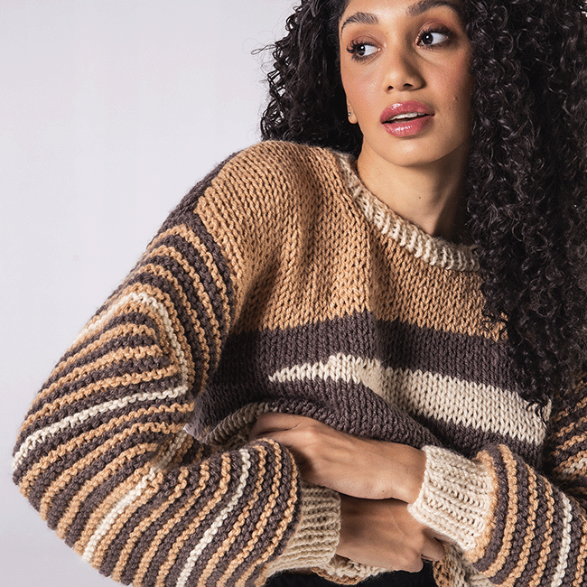 Kit de Tricô Blusa Montanhas por Cristiane Bertoluci