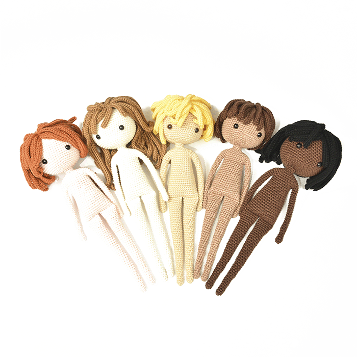 Kit Amigurumi Boneca Cabelo Liso Made By You