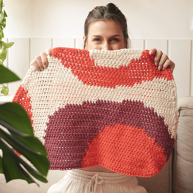 Kit de Crochê Tapete Ritmo por Paula Guimarães