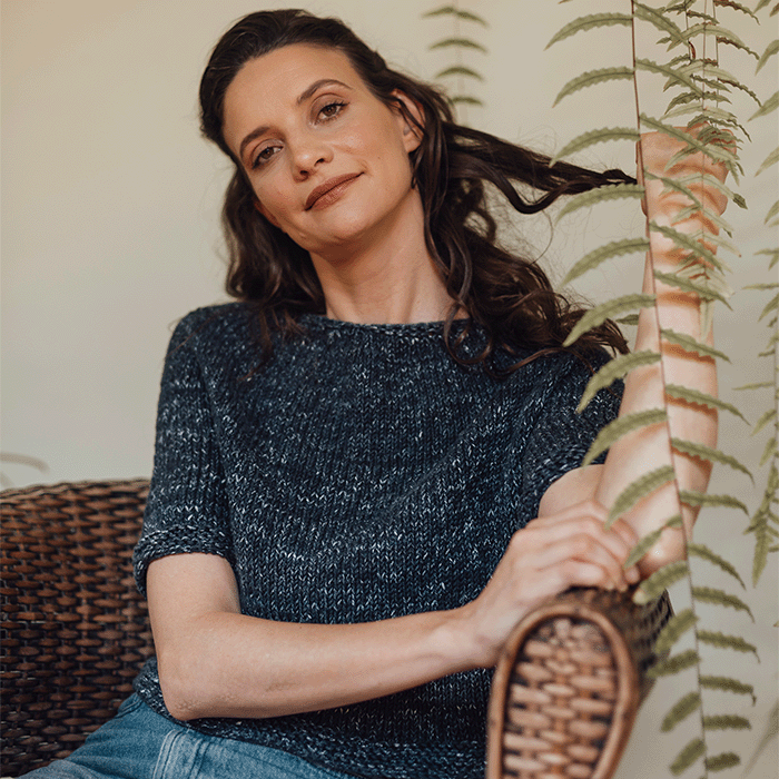 Kit de tejido Top Down Blusa Jane por Cristiane Bertoluci