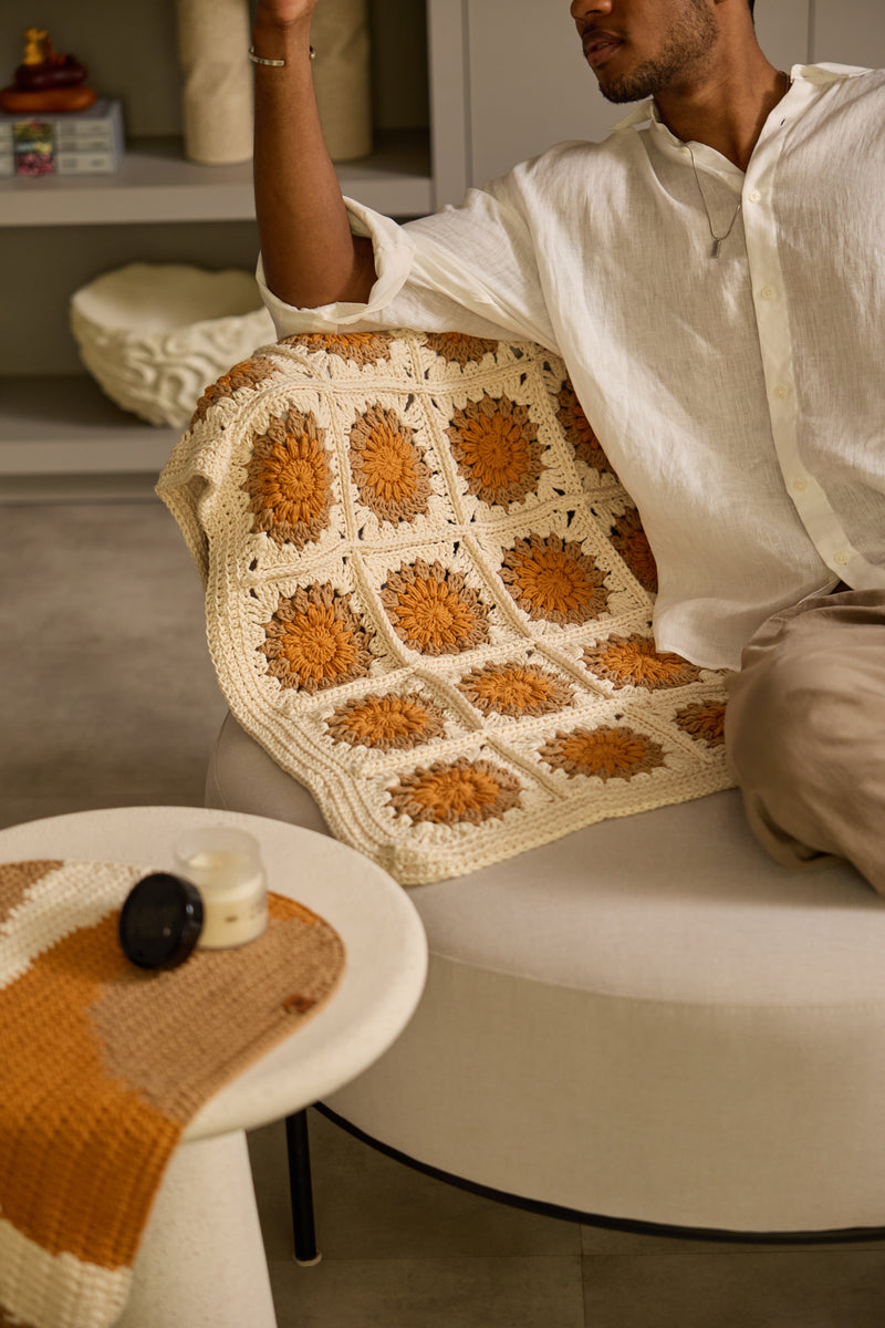 Kit de Crochê Manta Ritmo por Paula Guimarães
