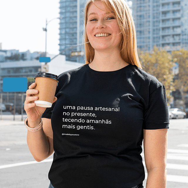 Camiseta Algodão Orgânico Pausa Artesanal