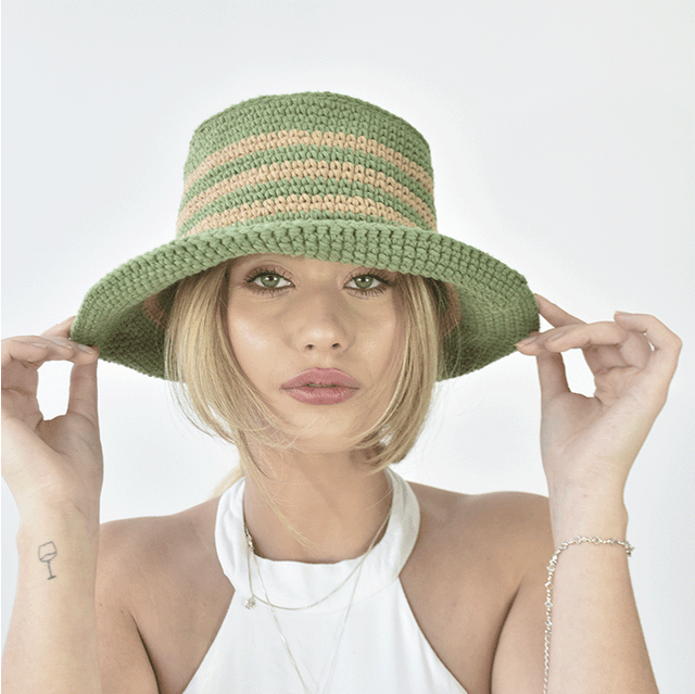 Kit de Crochê Chapéu Bucket por Estilo Nena