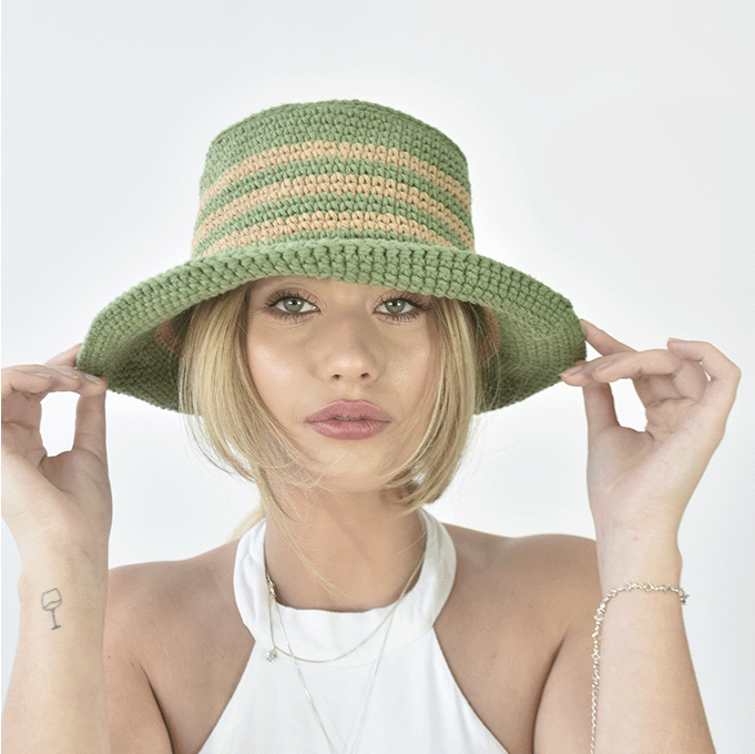 Kit de Crochê Chapéu Bucket por Estilo Nena