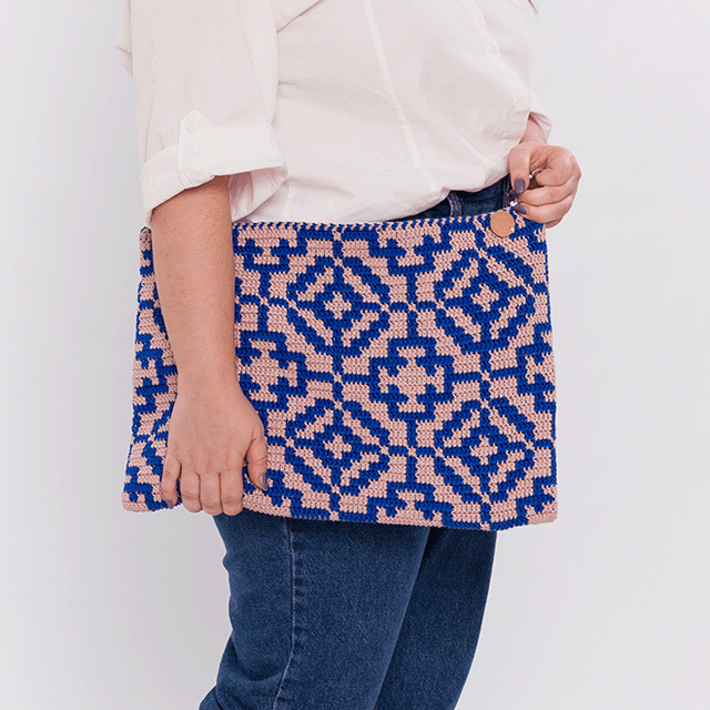 Kit de Crochê Bolsa Labirinto Por Molla Mills