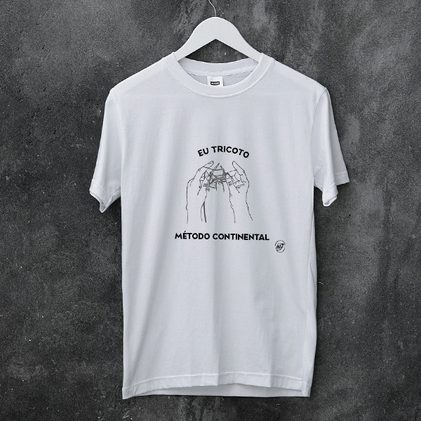100% Cotton T-shirt I Knit Continental Method by Cris Bertoluci
