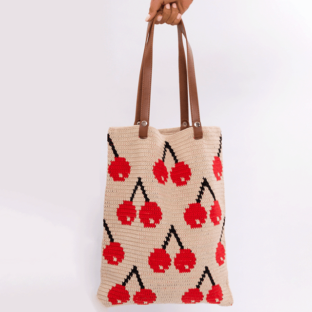 Kit de ganchillo Bolso Cereza por Molla Mills