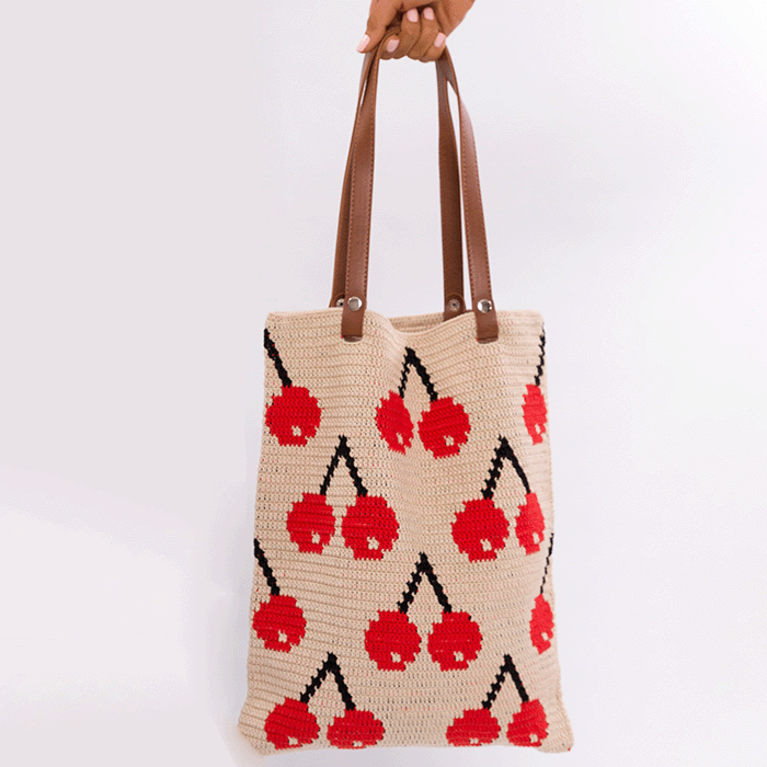 Kit de ganchillo Bolso Cereza por Molla Mills
