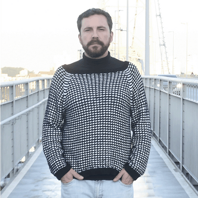 Mosaico Sweater Knitting Kit by Marcos Filho