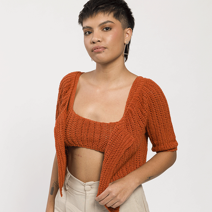 Kit de Ganchillo Twin Set Gunta por Cristiane Bertoluci