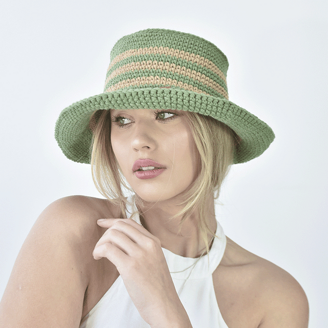 Kit de Crochê Chapéu Bucket por Estilo Nena