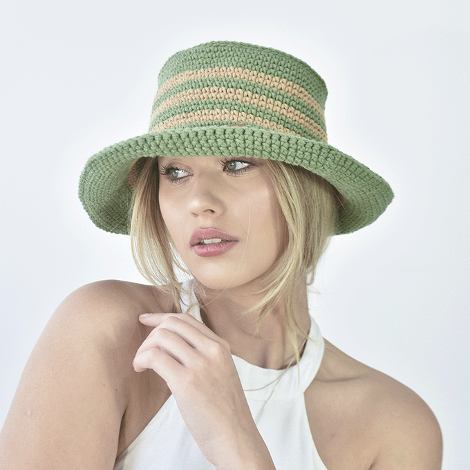 Kit de Crochê Chapéu Bucket por Estilo Nena