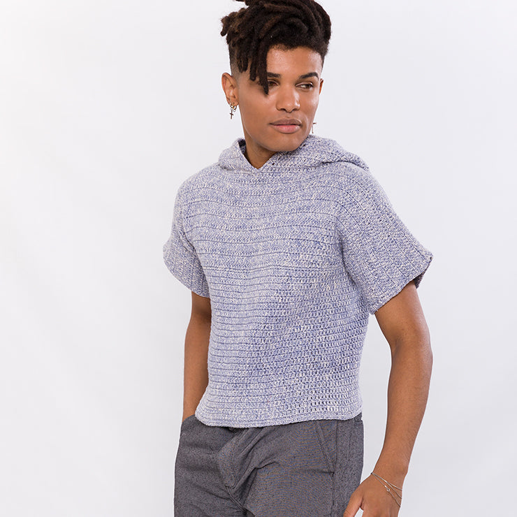 Kit de Crochê Camiseta com Capuz Mesclada