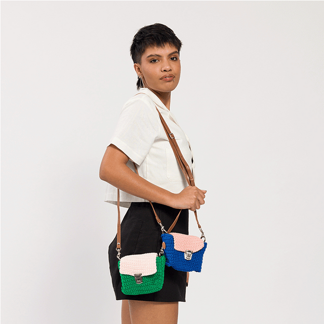 Kit de ganchillo mini bolso Kuutio de Molla Mills